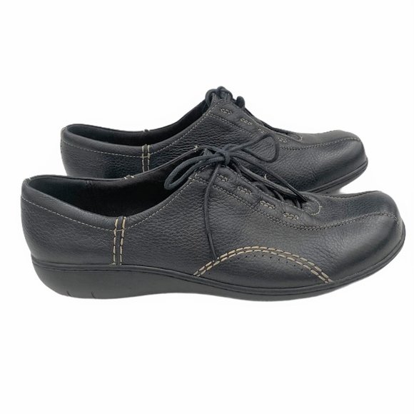 Clarks Shoes New Womens Clarks Viola Black Leather Shoes